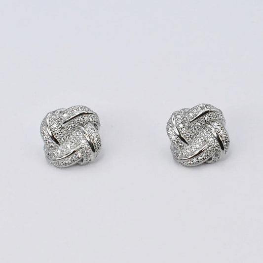 Rosette Studs Silver