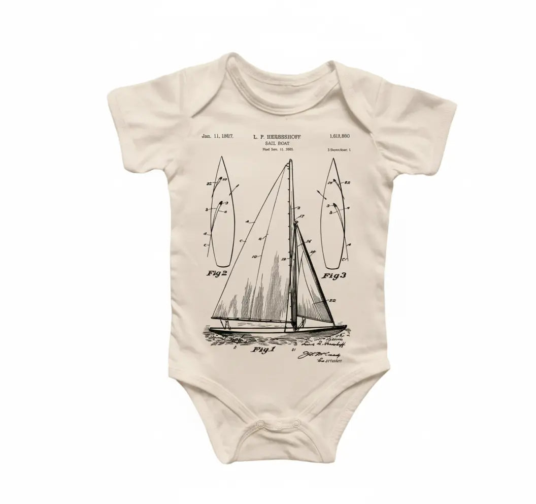 Sailboat Nautical Boat Newborn Gift Baby Onesie® Bodysuit