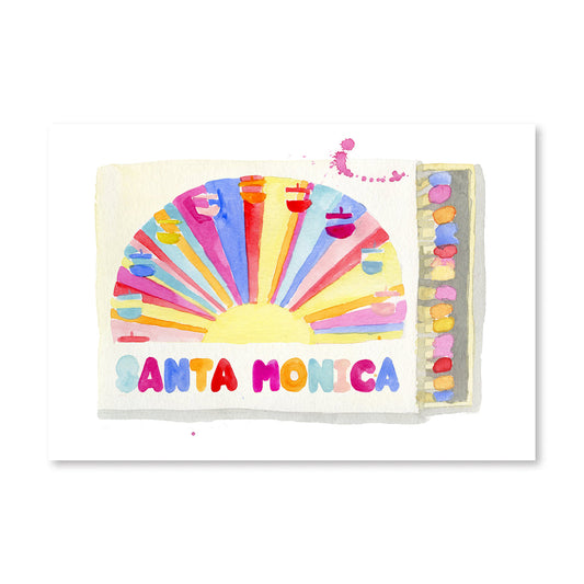 Santa Monica Matchbook Art Print