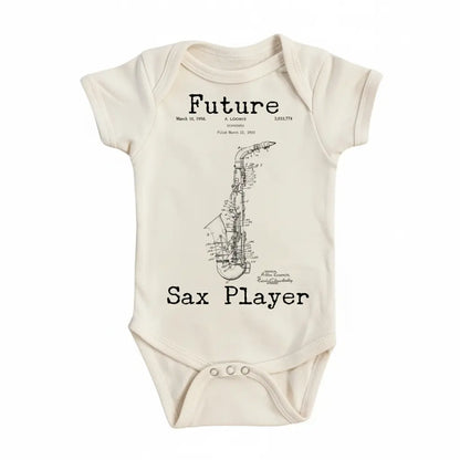 Saxophone Patent Musician Newborn Gift Baby Onesie® Bodysuit