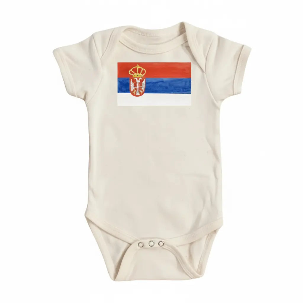 Serbian Flag Newborn Baby Onesie® Bodysuit