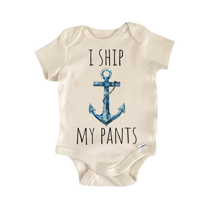 Ship My Pants Nautical Newborn Baby Onesie® Bodysuit