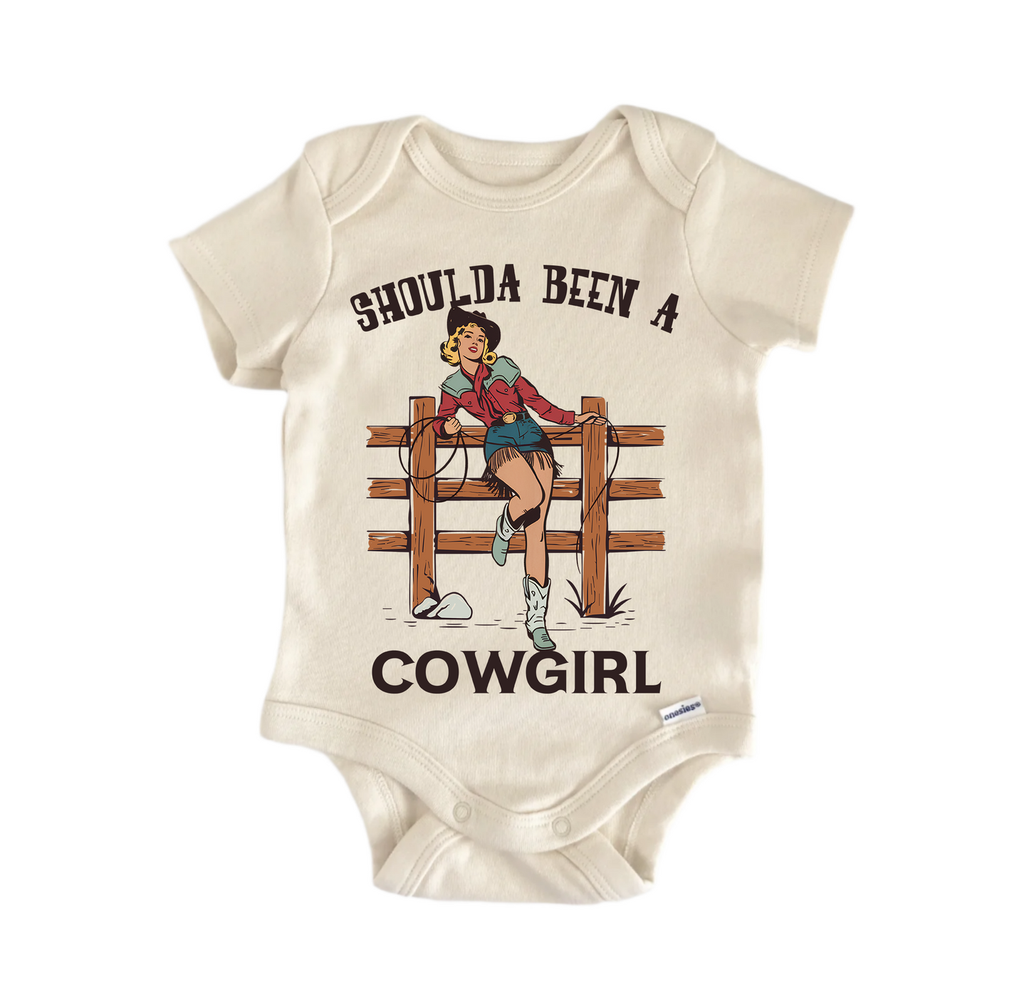 Shoulda Been Cowgirl Newborn Baby Onesie® Bodysuit