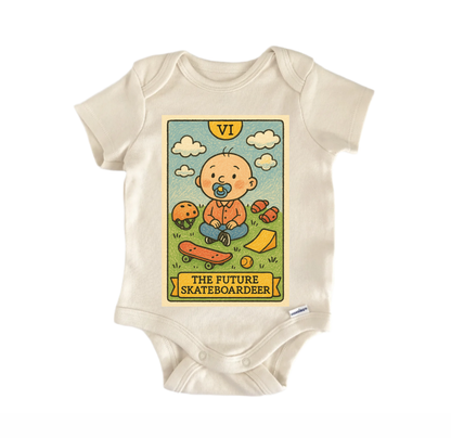 Skateboarder Tarot Newborn Baby Onesie® Bodysuit