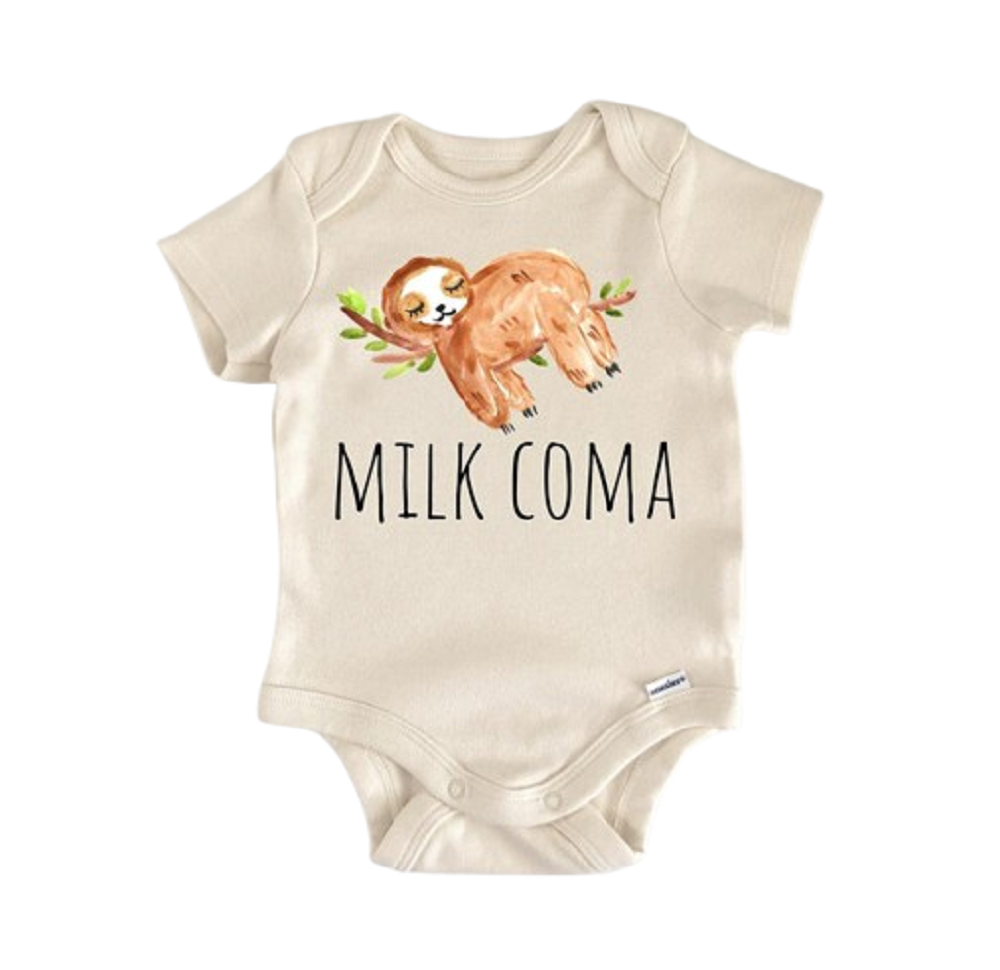Sloth Milk Breastfed Newborn Baby Onesie® Bodysuit