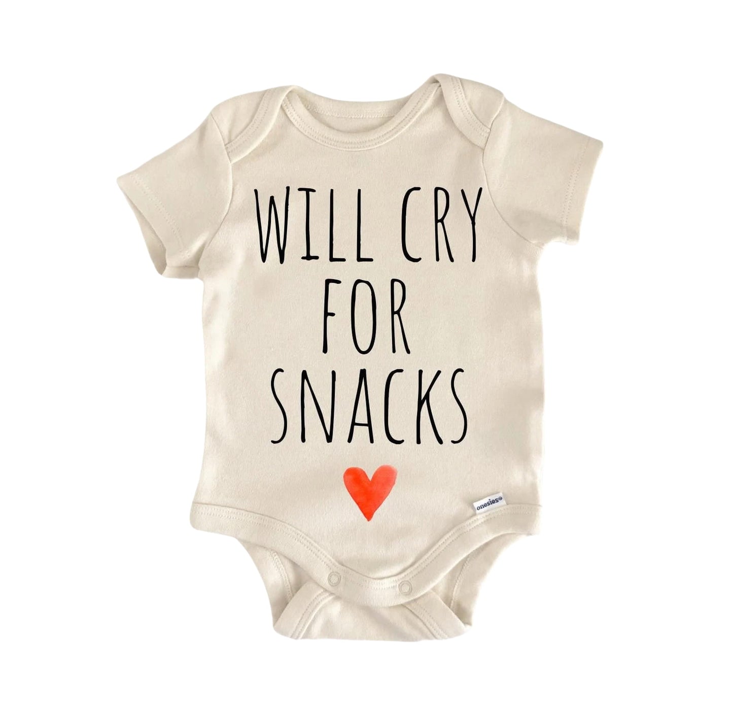 Snacks Foodie Newborn Baby Onesie® Bodysuit
