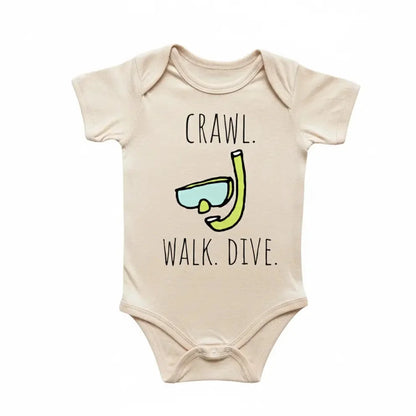 Snorkel Snorkeling Diver Newborn Baby Onesie® Bodysuit