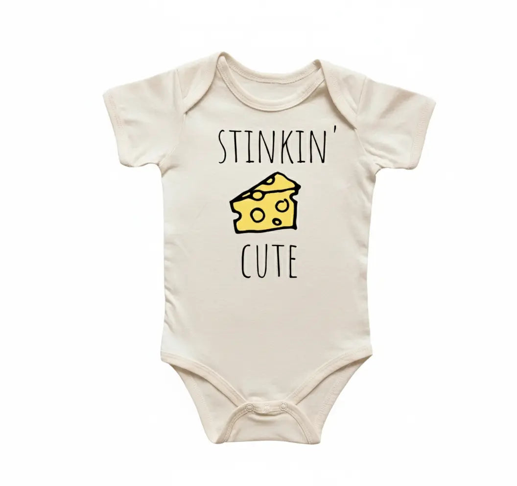 Stinkin Cheese Newborn Gift Baby Onesie® Bodysuit
