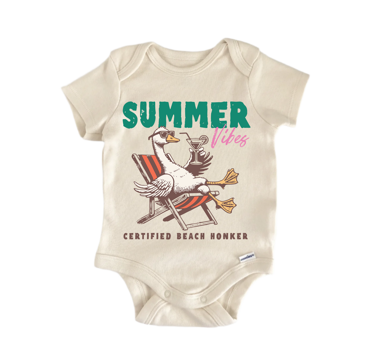 Summer Vibes Goose Newborn Baby Onesie® Bodysuit