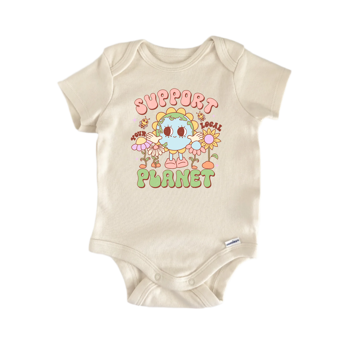Support Local Planet Newborn Baby Onesie® Bodysuit