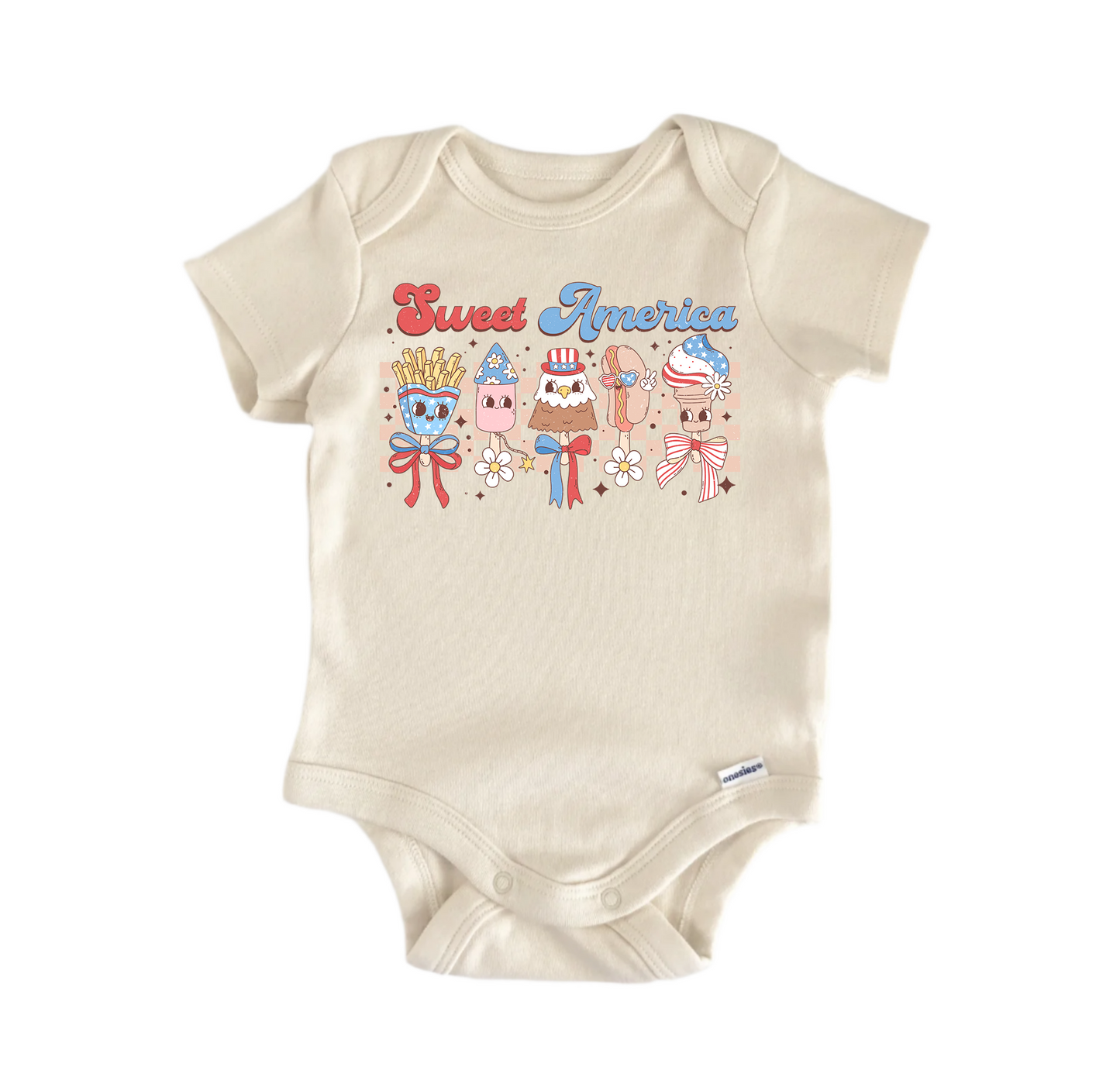 Sweet America July 4Th Newborn Baby Onesie® Bodysuit