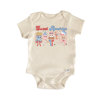 Sweet America July 4Th Newborn Baby Onesie® Bodysuit