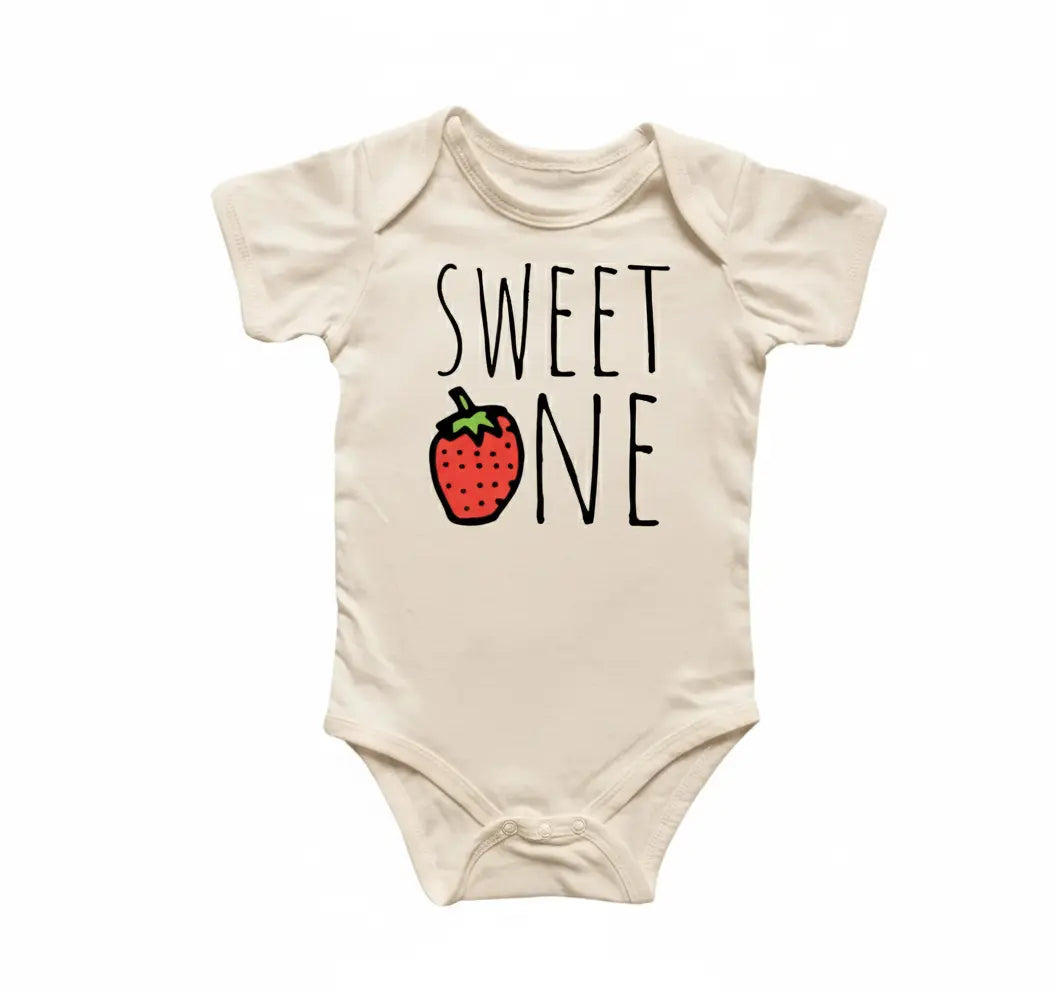 Sweet One Strawberry Newborn Baby Onesie® Bodysuit