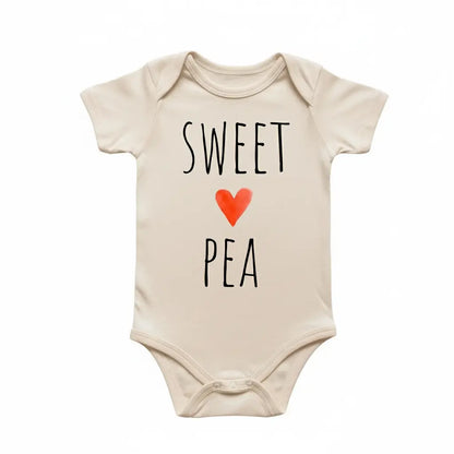Sweet Pea Heart Newborn Baby Onesie® Bodysuit