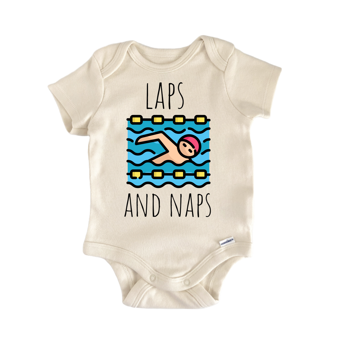 Swimming Swimmer Laps Newborn Baby Onesie® Bodysuit