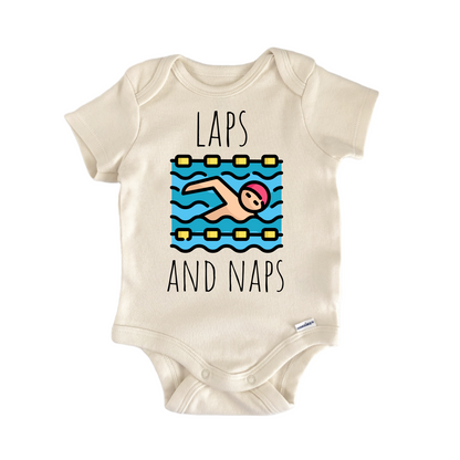 Swimming Swimmer Laps Newborn Baby Onesie® Bodysuit