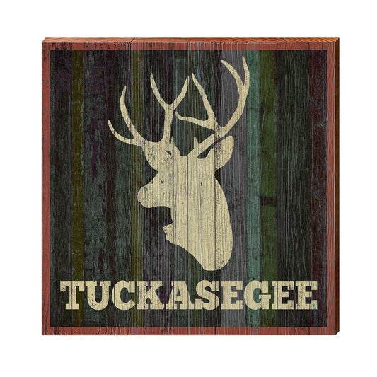 Tuckasegee Deer Head | Wall Art Print on Real Wood
