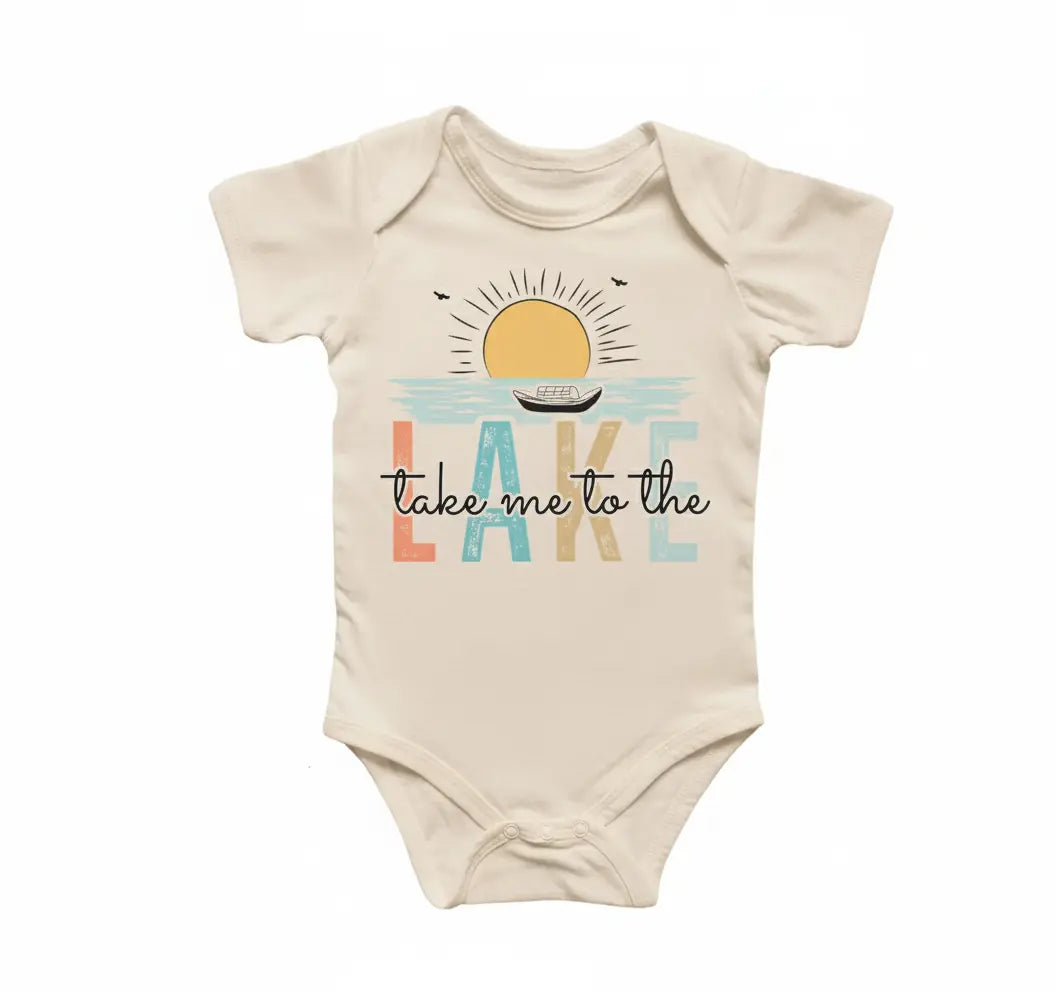 Take Me Lake Cabin Life Newborn Baby Onesie® Bodysuit GS1