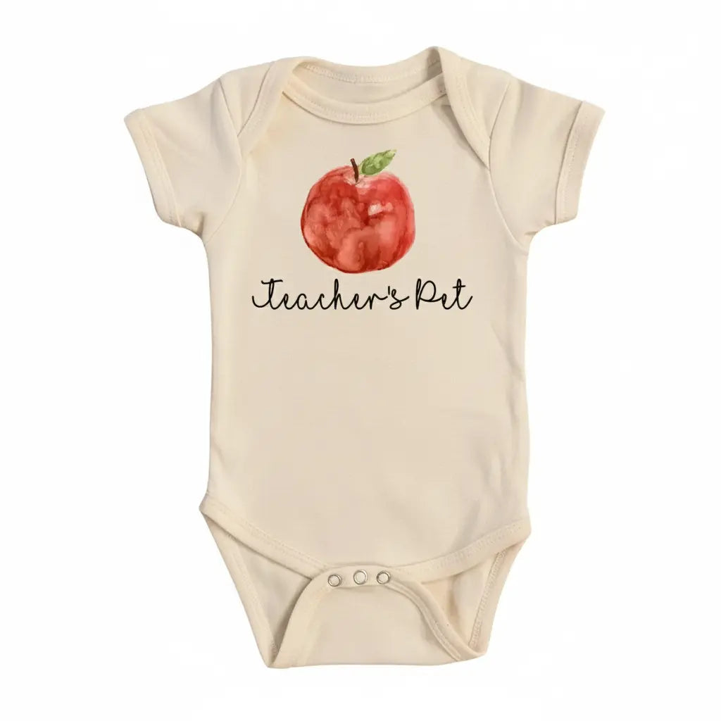 Teacher Apple Newborn Gift Baby Onesie® Bodysuit