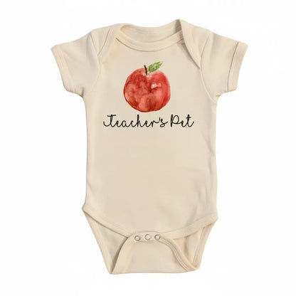 Teacher Apple Newborn Gift Baby Onesie® Bodysuit