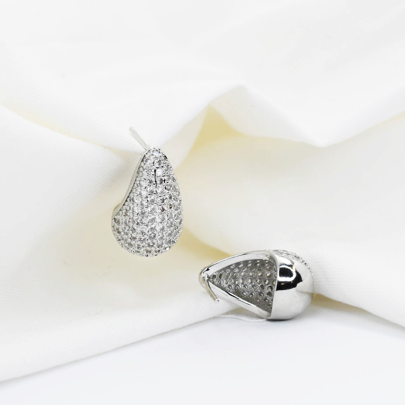 Teardrop Glam Silver