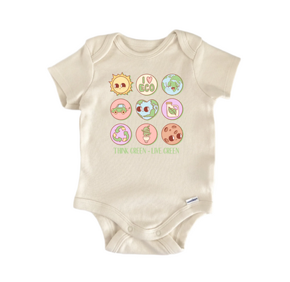 Think Green Live Green Newborn Baby Onesie® Bodysuit
