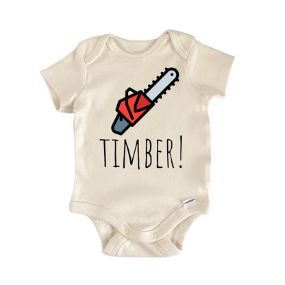Timber Tree Chainsaw Newborn Baby Onesie® Bodysuit