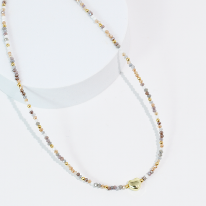 Tiny Gold Heartbeat Necklace