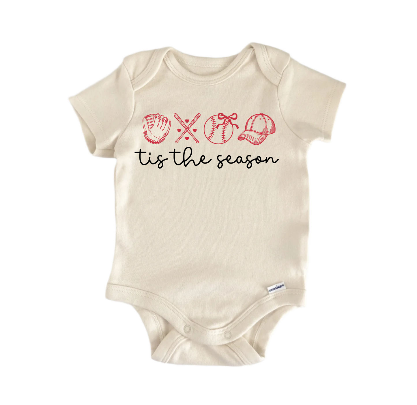 Tis Season Baseball Newborn Baby Onesie® Bodysuit