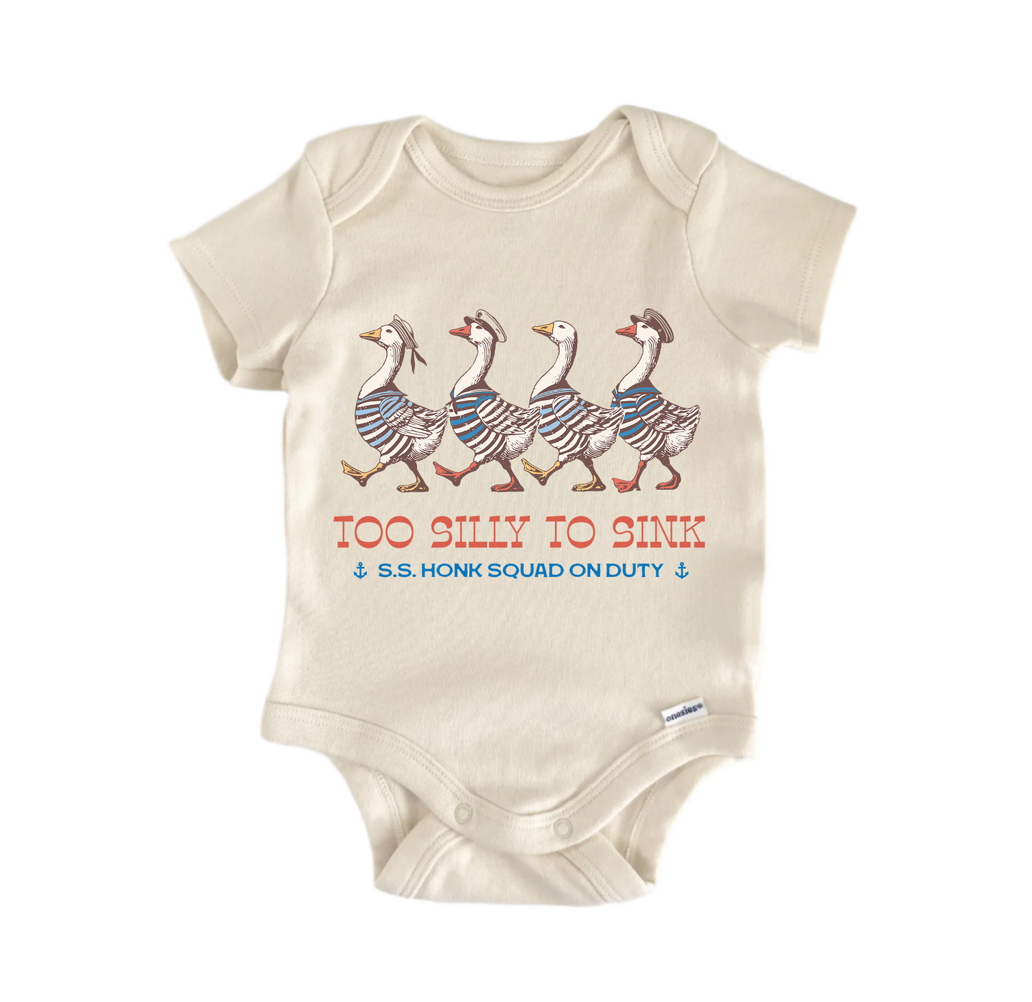 Too Silly Too Sink Goose Newborn Baby Onesie® Bodysuit