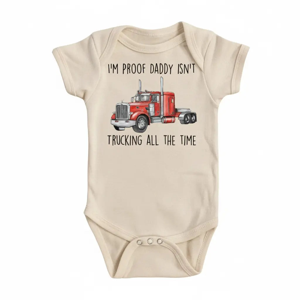 Trucker Red Newborn Baby Onesie® Bodysuit GS1