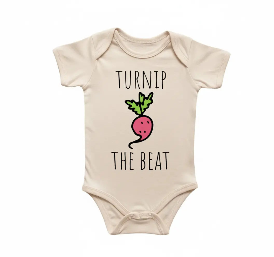 Turnip Vegan Vegetable Newborn Baby Onesie® Bodysuit