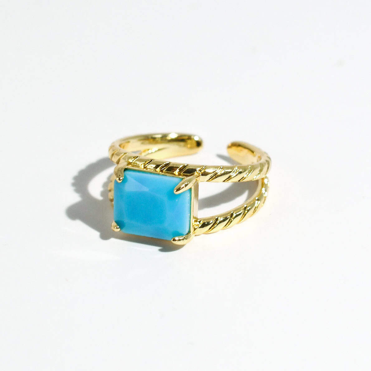 Turquoise Twist Ring