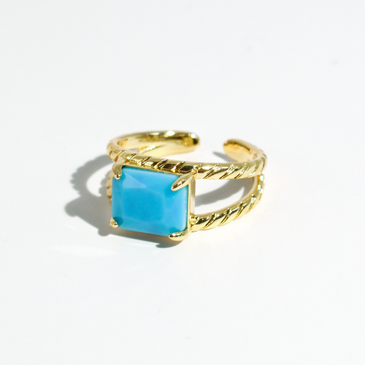 Turquoise Twist Ring