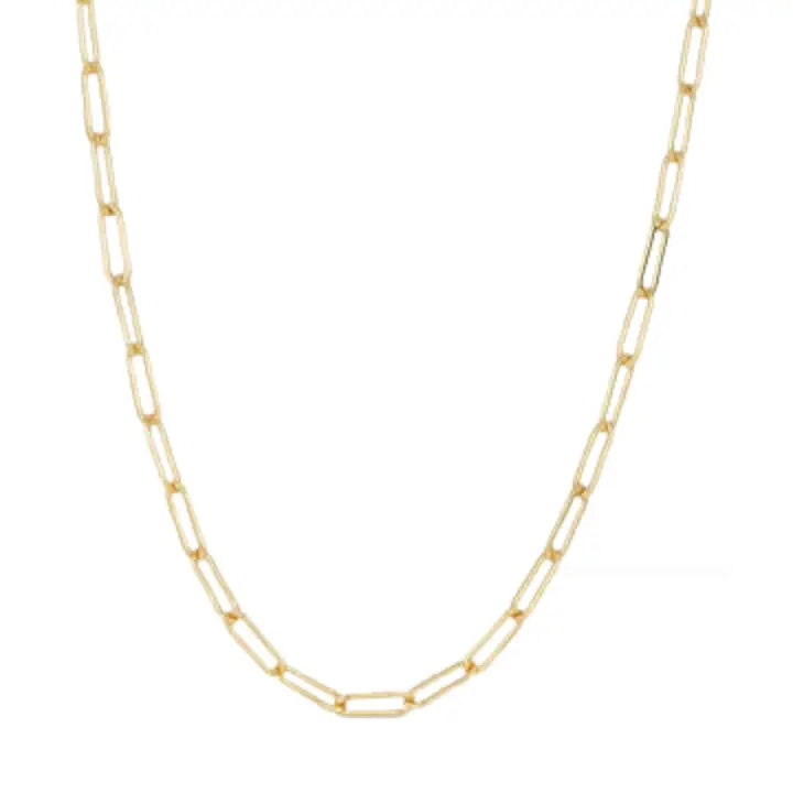 Carla 18k Gold Plated Stainless Steel Paper Clip Chain