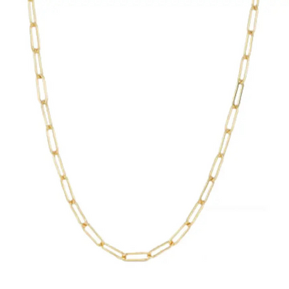 Carla 18k Gold Plated Stainless Steel Paper Clip Chain