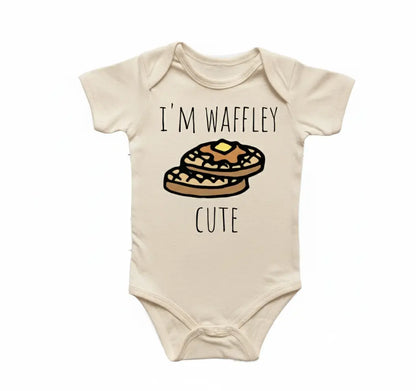 Waffle Breakfast Pancakes Newborn Baby Onesie® Bodysuit GS1