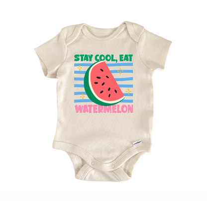 Watermelon Fruit Retro Newborn Baby Onesie® Bodysuit