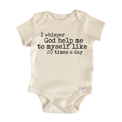 Whisper God Help Me Jesus Newborn Baby Onesie® Bodysuit