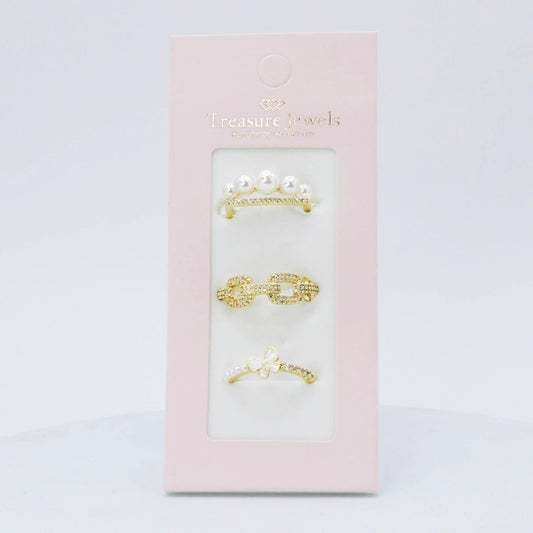 Whispering Pearl Ring Set I-14