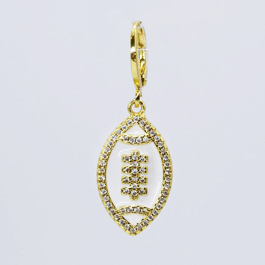 White Football Charm CH-336