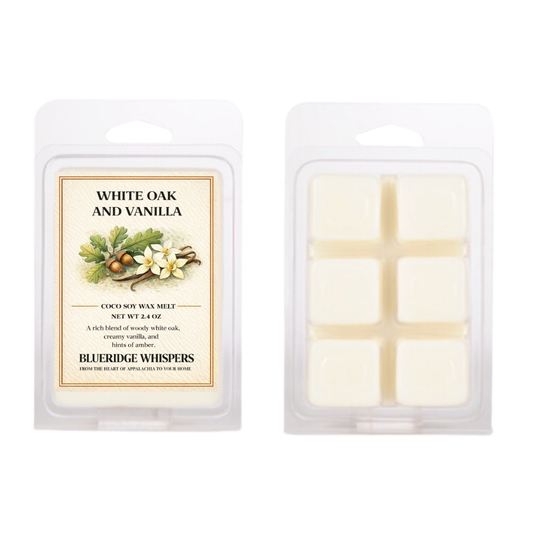 White Oak & Vanilla Soy Wax Melts – Earthy & Smooth Scent