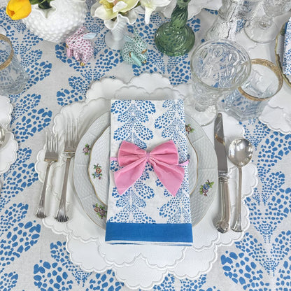 Pink: Velvet Bow Napkin Ties - (Set of 4)