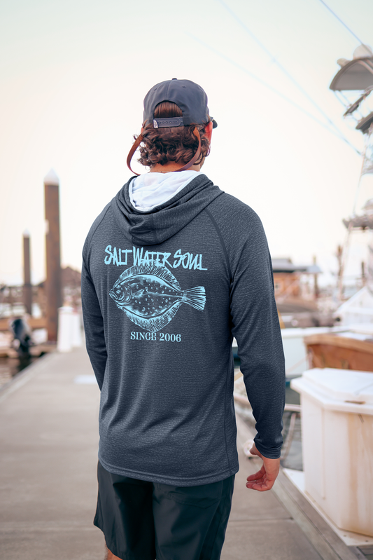 Navy Blue - Flounder Classic Performance Hoodie