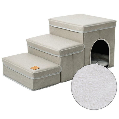 3 Steps Stairs Multifunctional Dog House