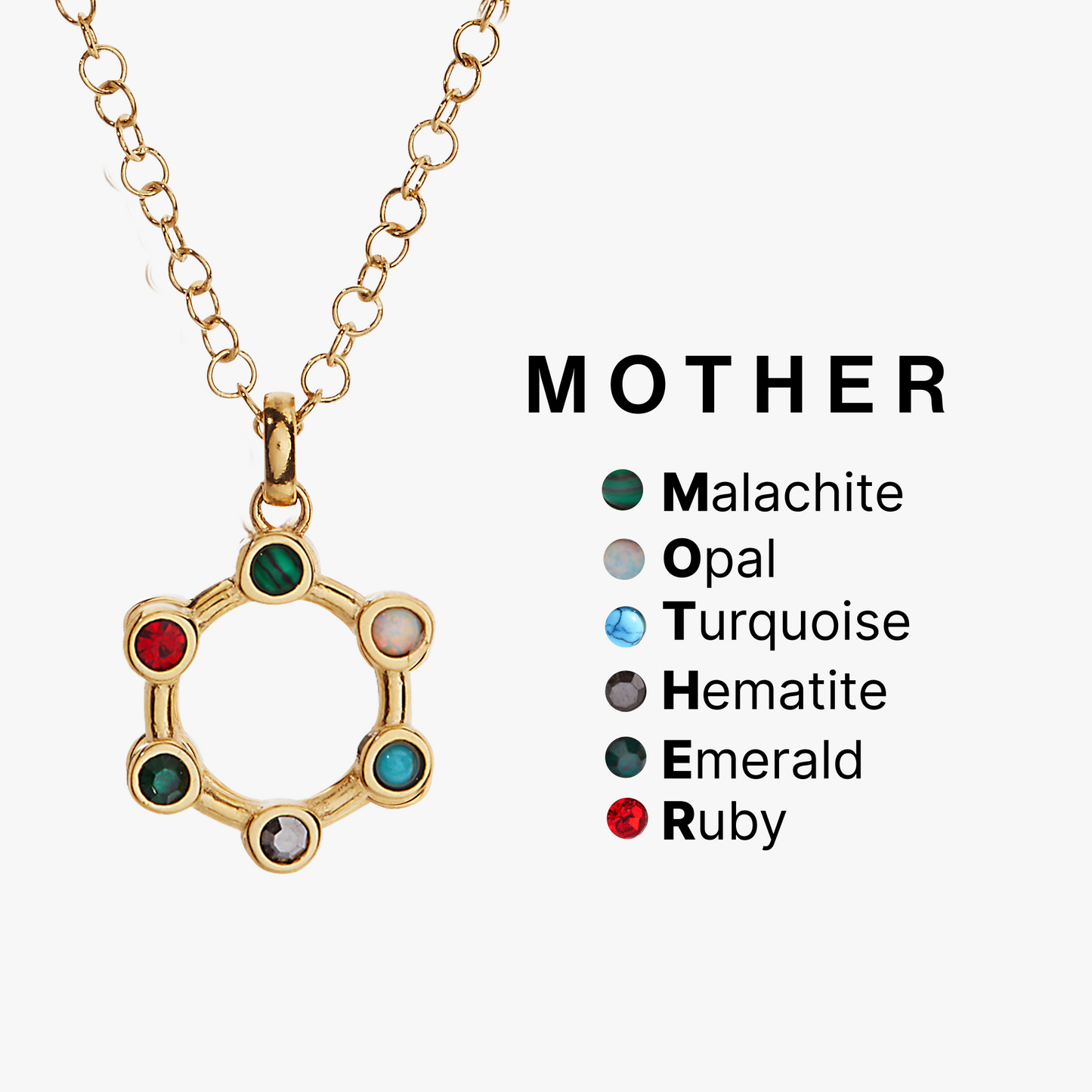 Mother Hidden Message Acrostic Necklace