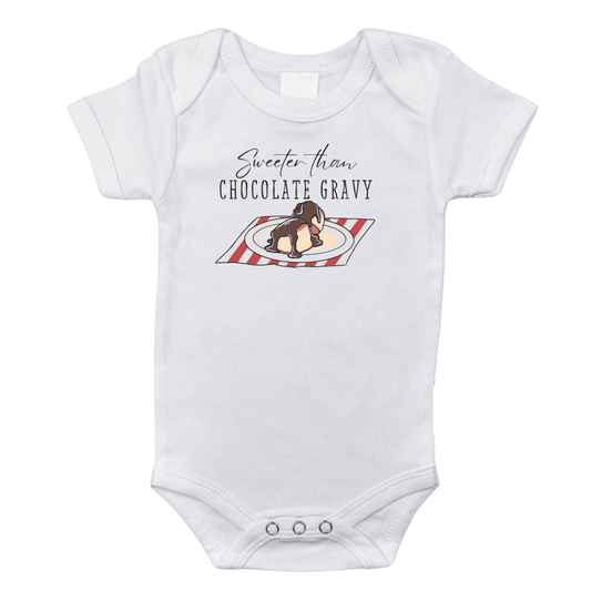 Arkansas Chocolate Gravy Baby Onesie Stretch Cotton Bodysuit up to 18 Months