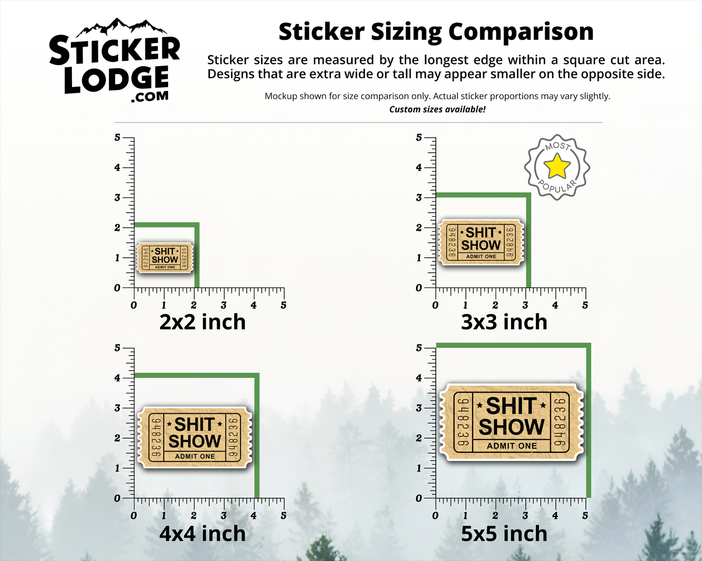 Shit Show Ticket Admit One Vinyl Sticker