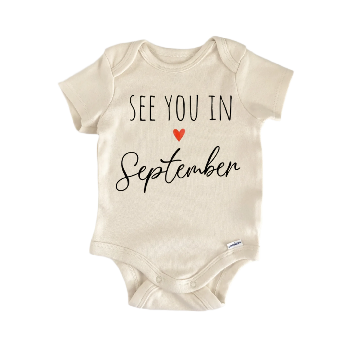 September Announcement Newborn Baby Onesie® Bodysuit