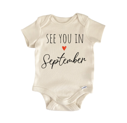 September Announcement Newborn Baby Onesie® Bodysuit